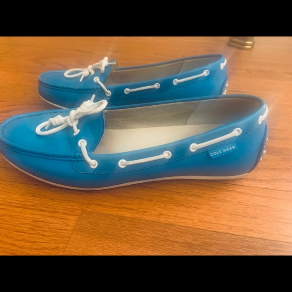 Cole Haan Gunnison Loafer in Summer Blue and White - Picture 3 of 5